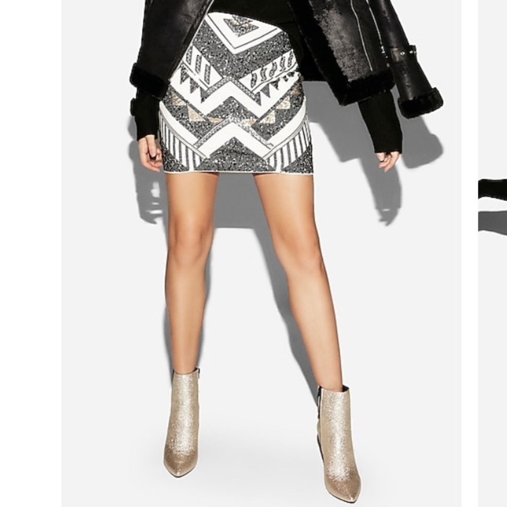 Sequin mini skirt